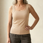 Calista | Women's Square Neck Built-In Bra Tank Top