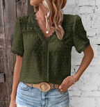 Camille | Women's V-Neck Lace Blouse