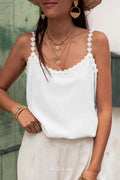 Cassiopeia | Women's Daisy Applique Sleeveless Cami Top