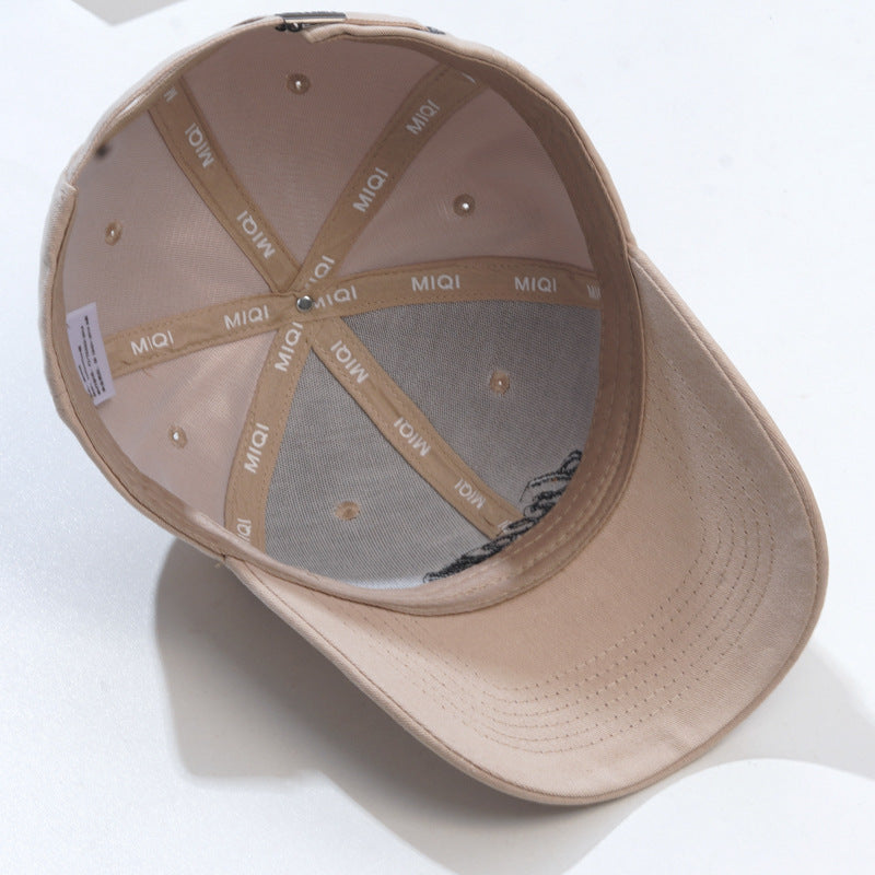 Korean Version Fashion Letter Embroidery Sun-Proof Peaked Cap-HighTouch