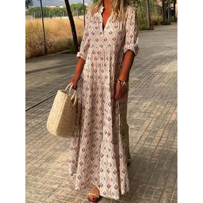 Women’s Dress | Maxi Boho Print-HighTouch