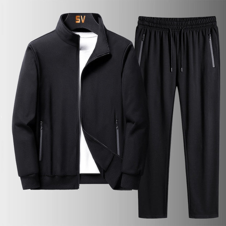 Men’s Casual Sports Tracksuit Set – Long Sleeve Coat & Trousers-HighTouch
