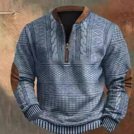 Maglione da uomo con mezza cerniera