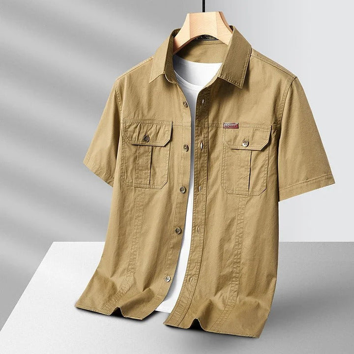 Men's Cotton Short Sleeve Utility Shirt