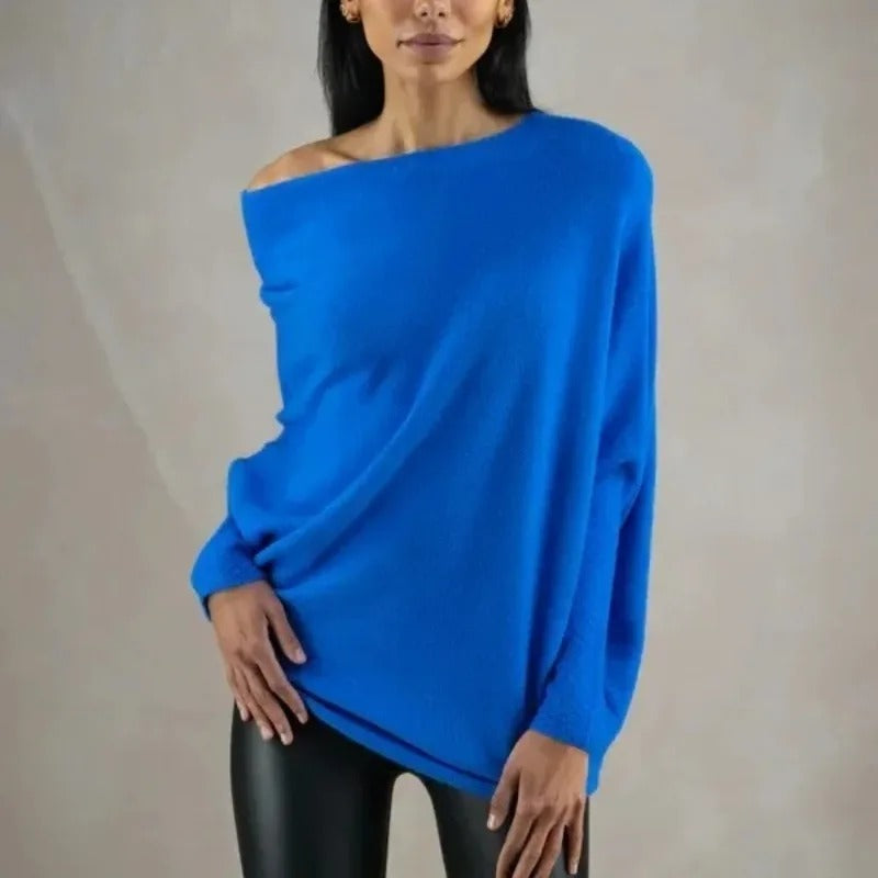 Celestina | Women's Off Shoulder Long Sleeve Sweater