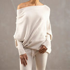 Celestina | Women's Off Shoulder Long Sleeve Sweater