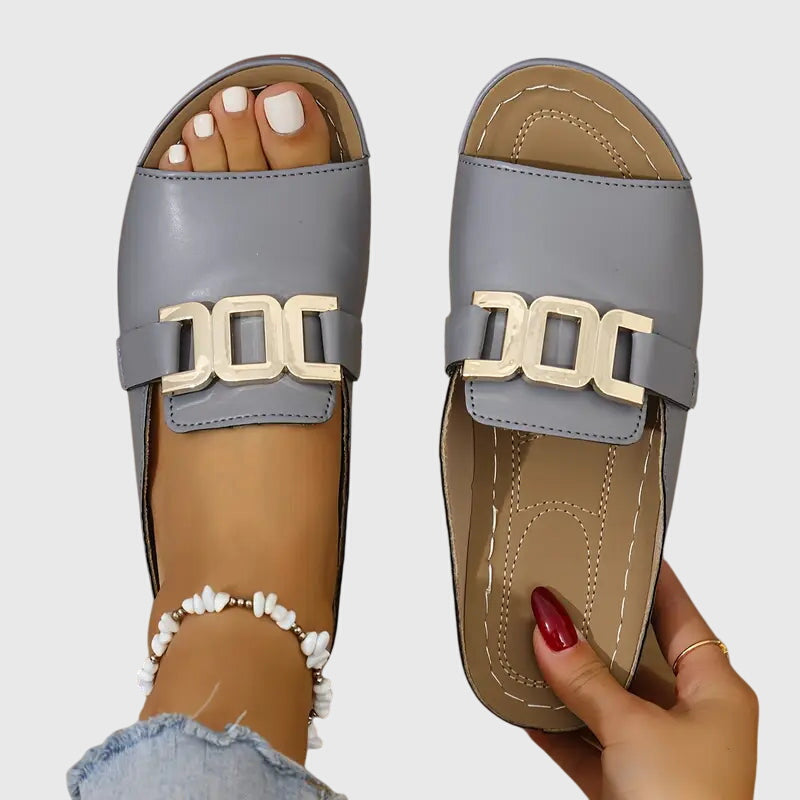 Kathryn Sandals Gold Buckle Elite