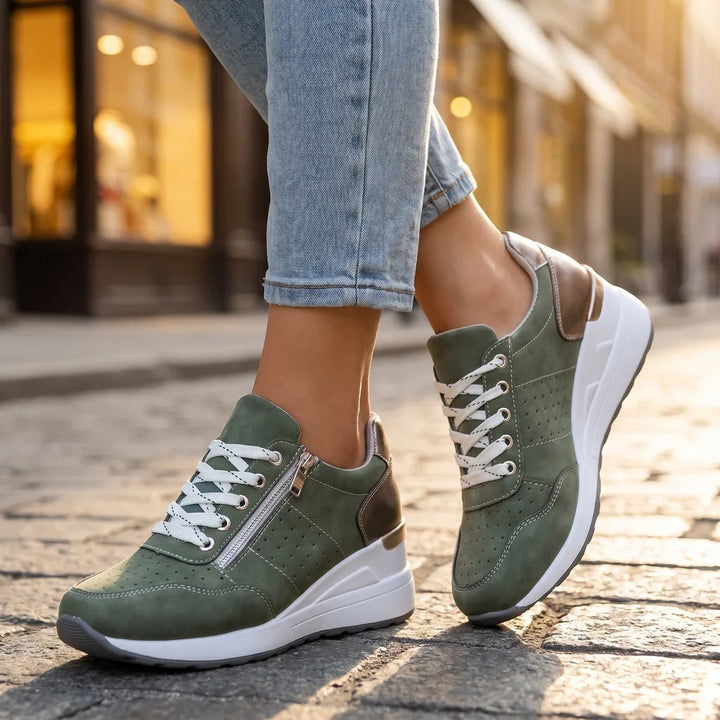 Cleo | Womens Wedge Platform Orthopedic Sneakers