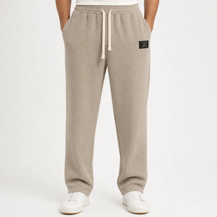Men’s Waffle Wide-Leg Pants for Casual Wear