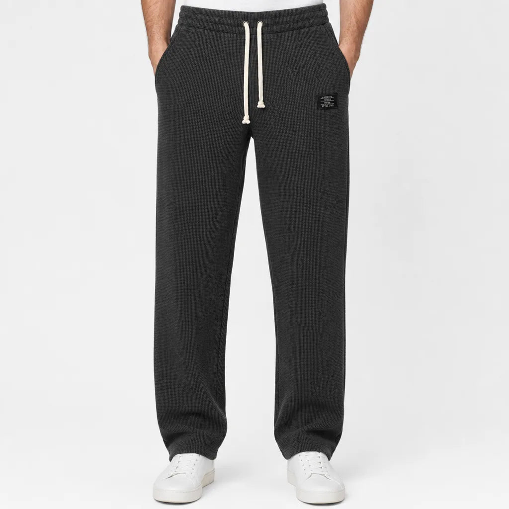 Men’s Waffle Wide-Leg Pants for Casual Wear