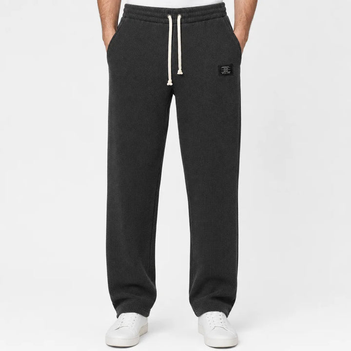 Men’s Waffle Wide-Leg Pants for Casual Wear