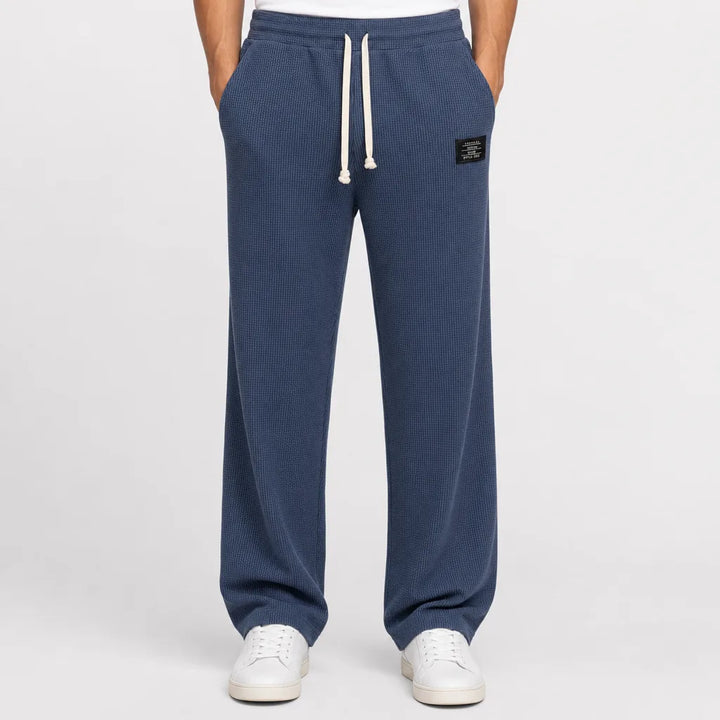 Men’s Waffle Wide-Leg Pants for Casual Wear