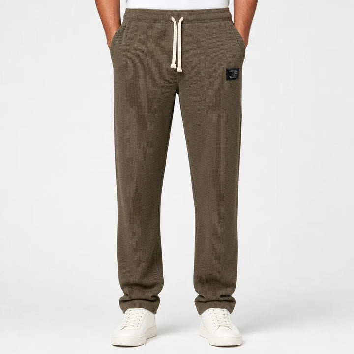 Men’s Waffle Wide-Leg Pants for Casual Wear