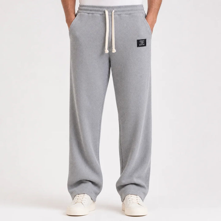 Men’s Waffle Wide-Leg Pants for Casual Wear