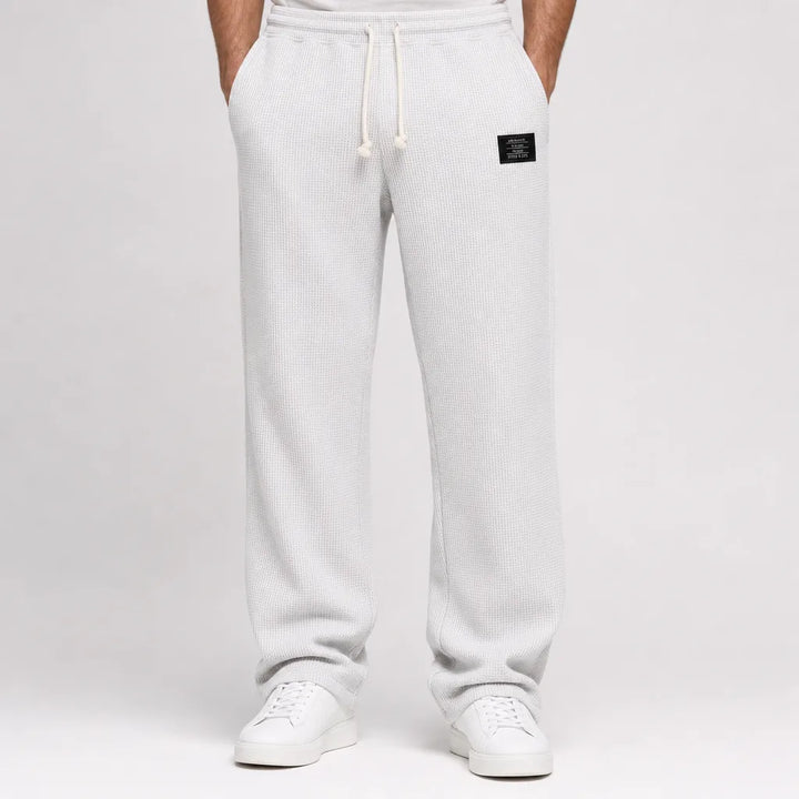 Men’s Waffle Wide-Leg Pants for Casual Wear
