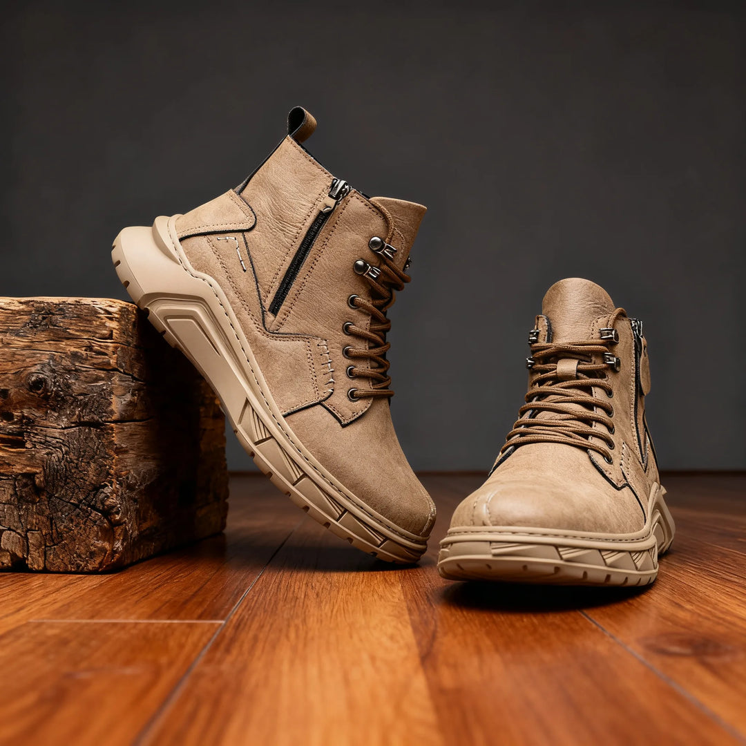 Men's Fall Leather Hiking Boots - Colt Side-Zip Trail Boot