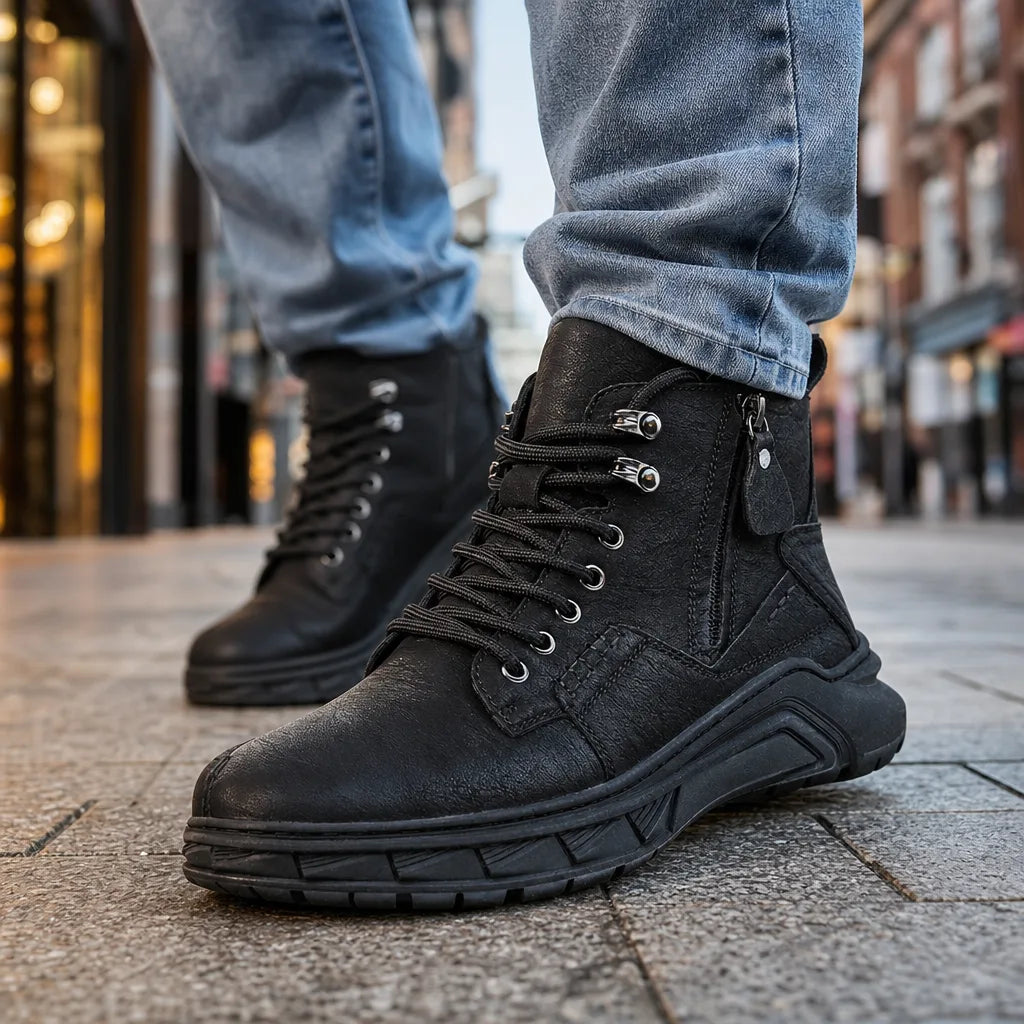 Men's Fall Leather Hiking Boots - Colt Side-Zip Trail Boot