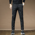 Men’s Plaid Straight Leg Pants – Casual Stretch Comfort-HighTouch