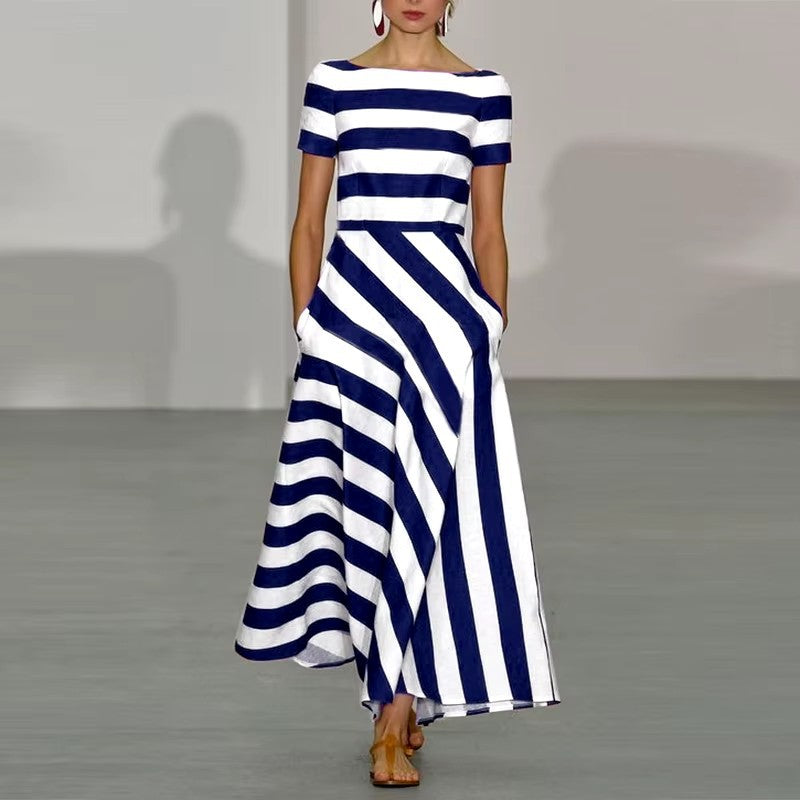 Chic Striped Dress for Any Occasion-HighTouch