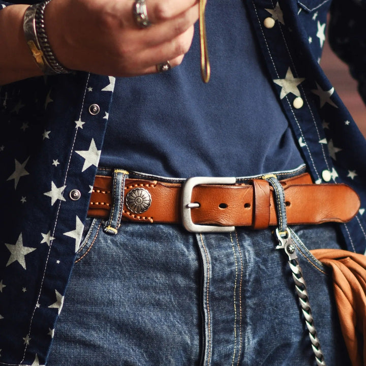 \Men's 100% Cowhide Leather Belt | Heritage Style