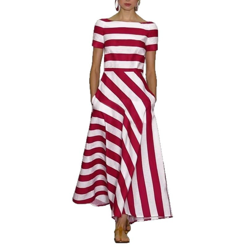 Chic Striped Dress for Any Occasion-HighTouch