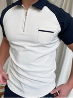Men's Stand-Up Collar Raglan Sleeve T-Shirt-HighTouch
