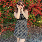Women's Sweet High-Waist A-Line Mini Dress-HighTouch