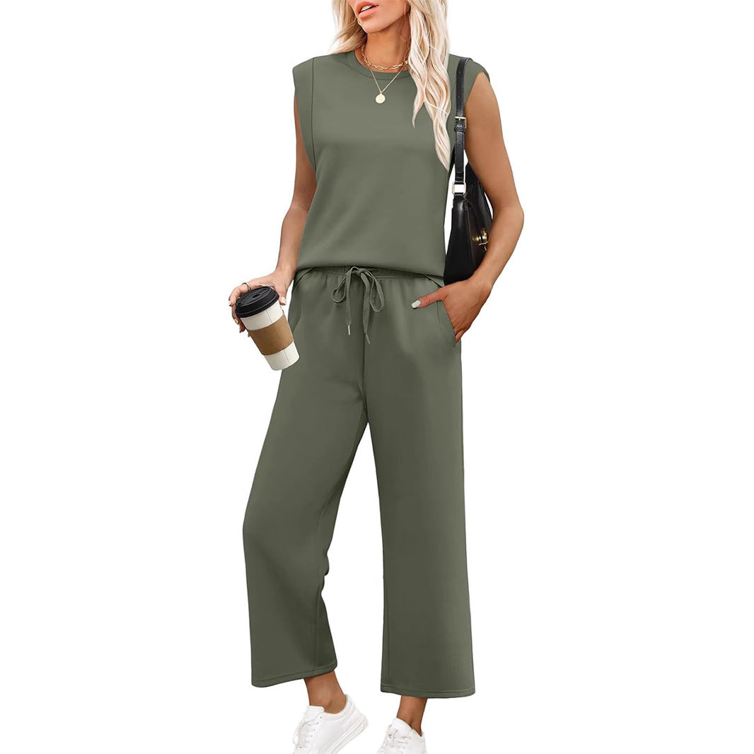 Women’s Sleeveless Vest & Trousers Set-HighTouch