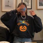 Women’s Halloween Graphic Crew Neck Sweatshirt-HighTouch
