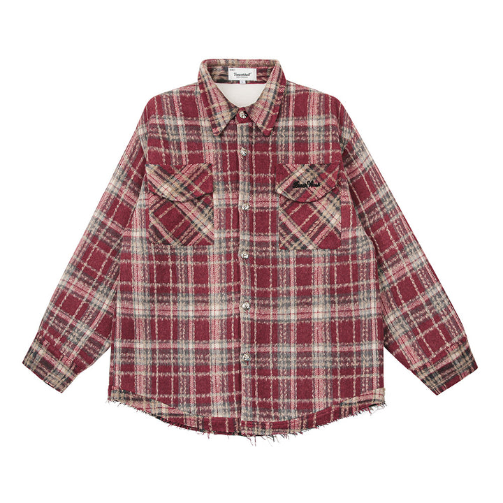 Fashion Retro Plaid Shirt Men-HighTouch