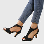 Delfina Leather Orthopedic Heels Lux