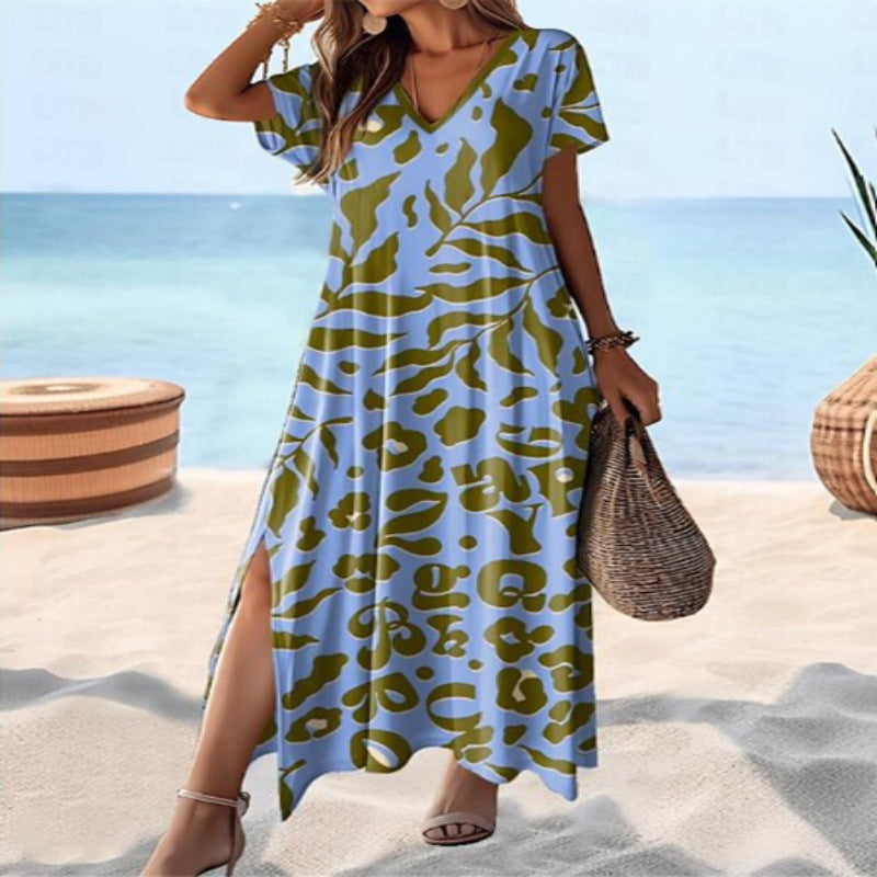 Women's Fresh & Sweet Floral A-Line Midi Skirt-HighTouch