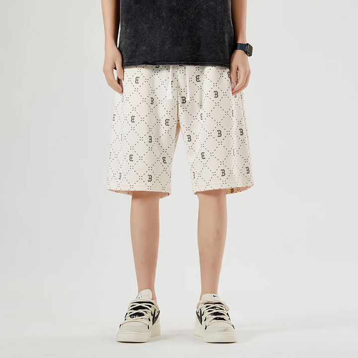 Men's Summer Shorts with Elastic Waist & Pockets