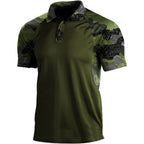 Polo Shirt Lapel Zipper Short-sleeved T-shirt Men-HighTouch