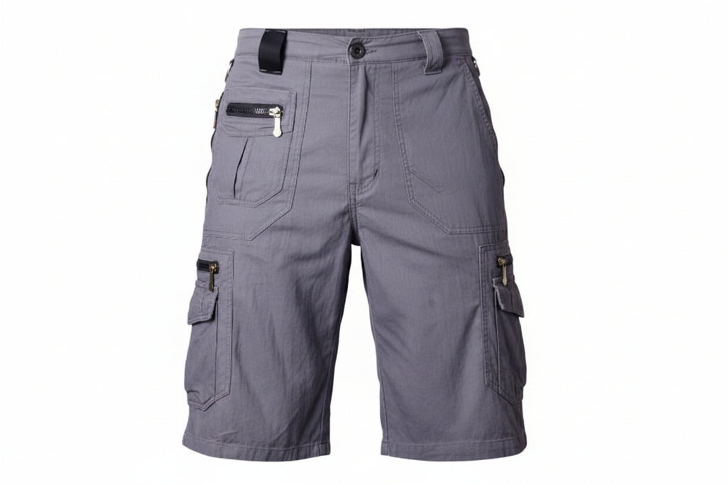 Men’s Cotton Cargo Shorts Loose Fit Multi Pocket Summer-HighTouch