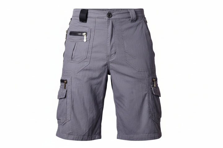 Men’s Cotton Cargo Shorts Loose Fit Multi Pocket Summer-HighTouch