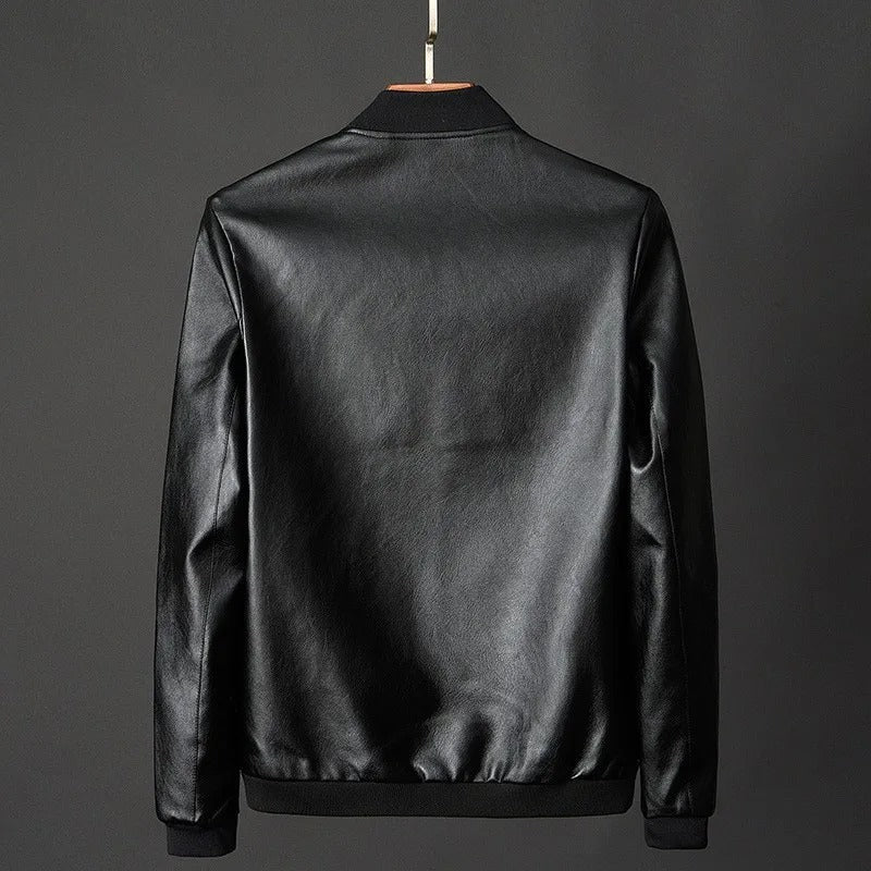 Men's Vegan Leather Jacket – Water Resistant