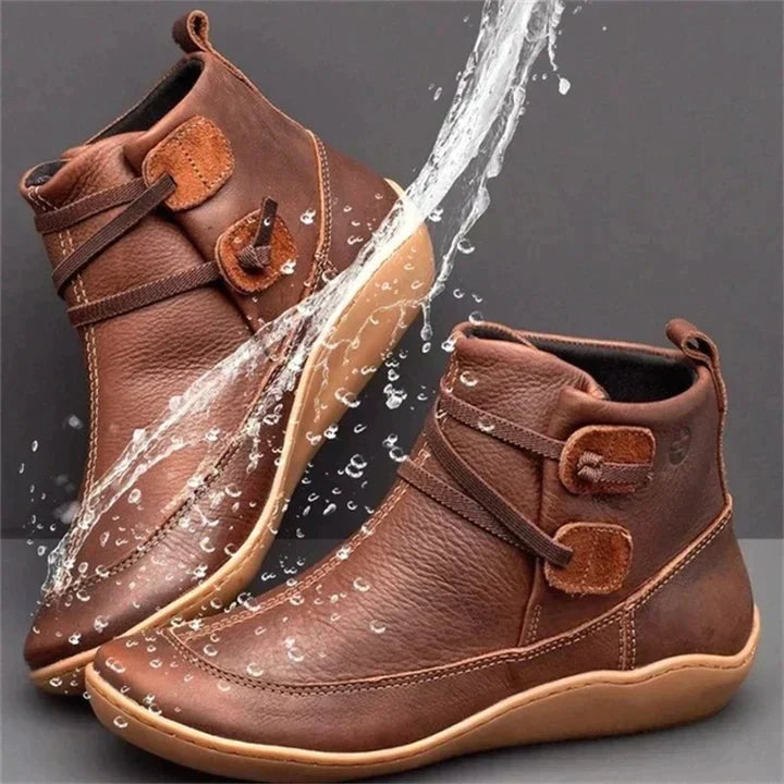 Women's Comfort Ankle Boots - Cushioned Low Heel Walking Booties