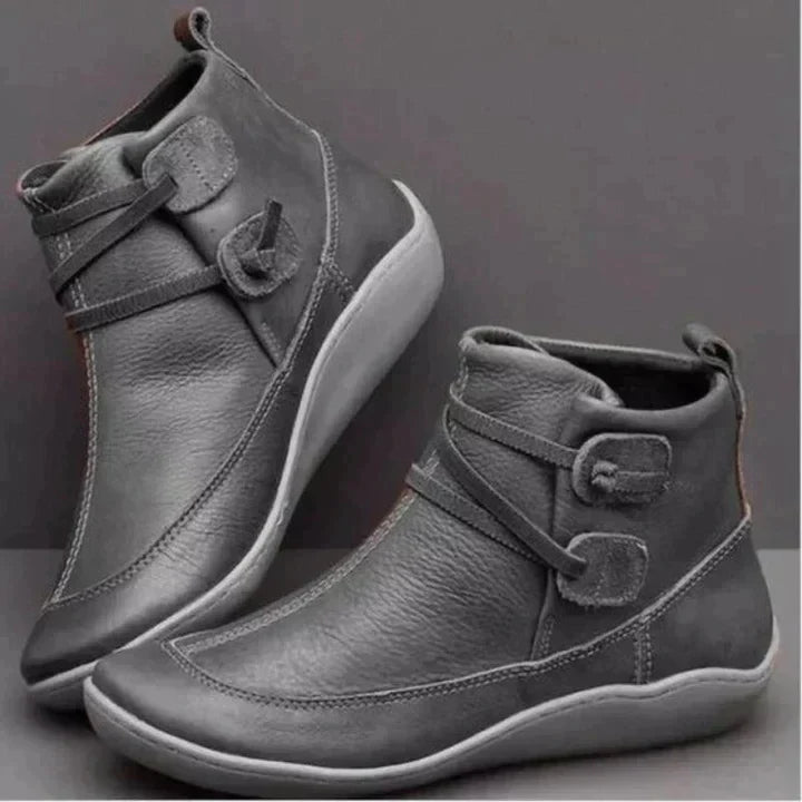 Women's Comfort Ankle Boots - Cushioned Low Heel Walking Booties