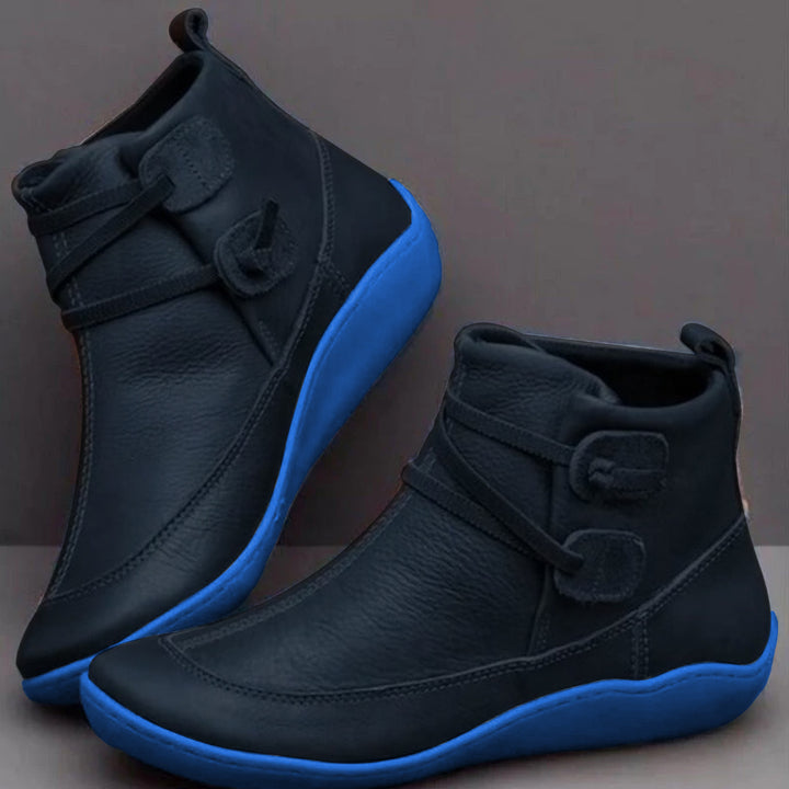 Women's Comfort Ankle Boots - Cushioned Low Heel Walking Booties