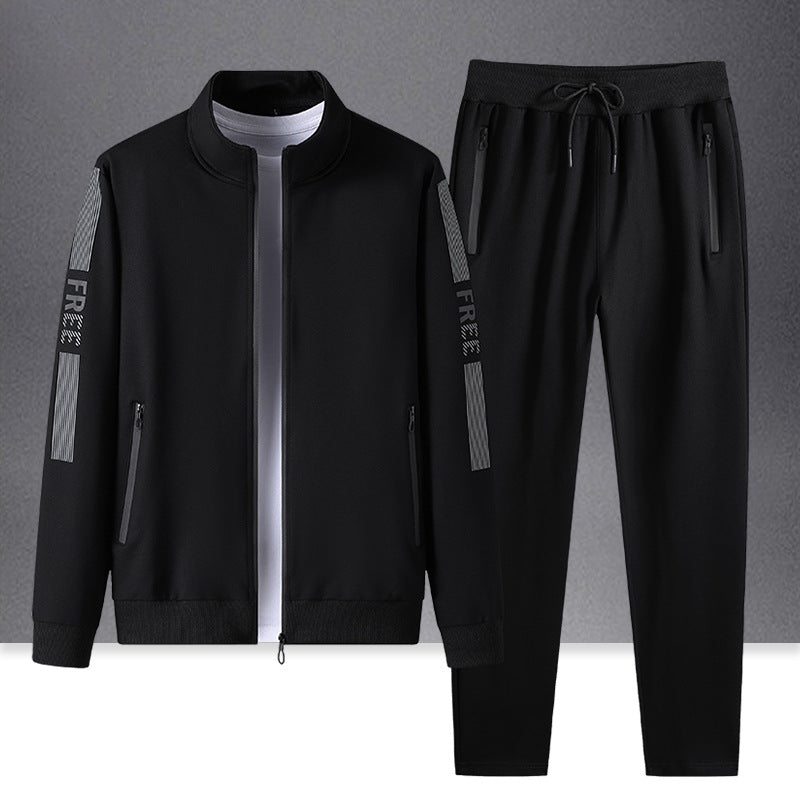 Men’s Sports Tracksuit Set – Cotton Long Sleeve Activewear-HighTouch