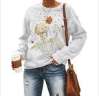 Women’s Halloween Graphic Crew Neck Sweatshirt-HighTouch