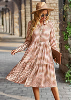 Women’s Elegant High Waist Flounced Dress – Stylish Office Look-HighTouch
