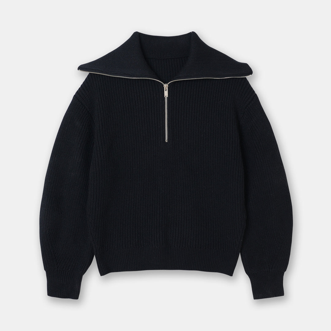 Casual Wool Blend Knit Sweater – Soft Crew Neck Pullover-HighTouch
