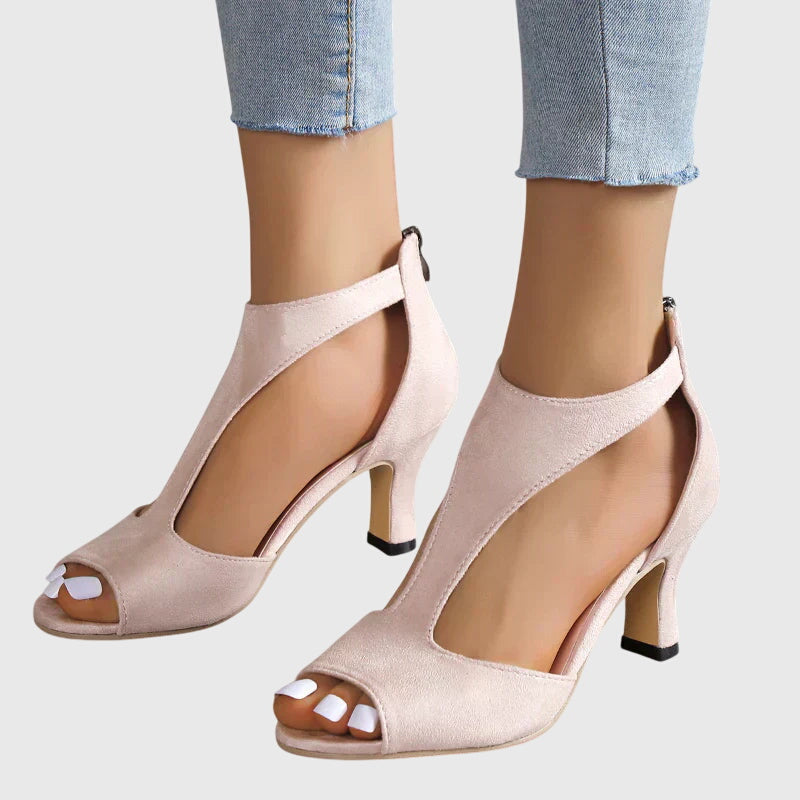 Delfina Leather Orthopedic Heels Lux