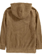 Men’s Corduroy Hoodie Jacket Plus Size-HighTouch