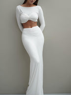 Women's High Elasticity Slim Fit Maxi Dress-HighTouch