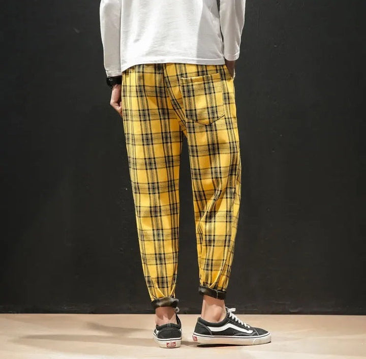 Men's Plaid Comfort Pants for Smart Casual Style