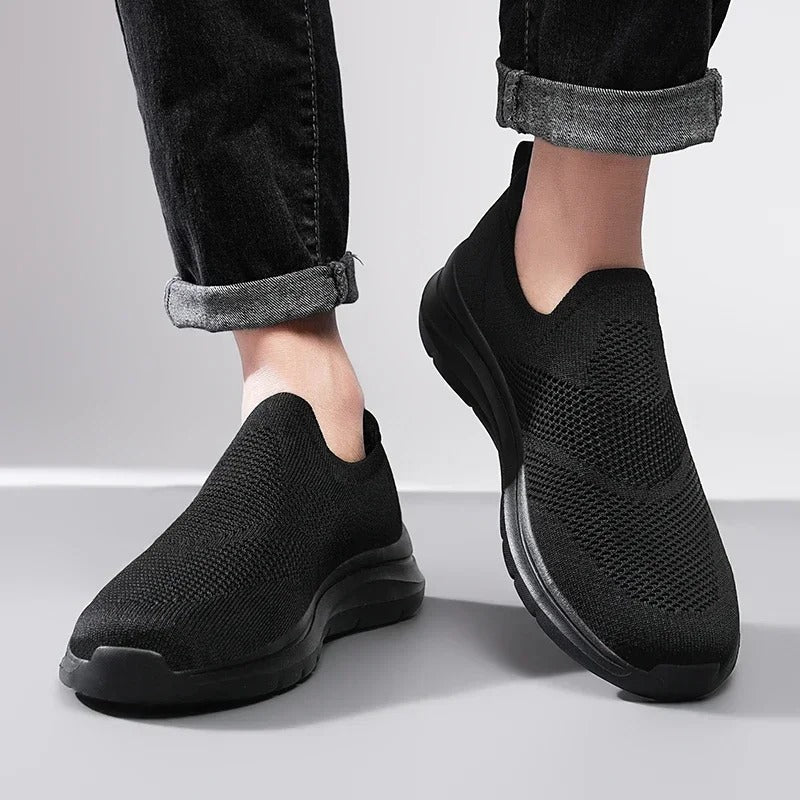 Men's Knit Slip-On Walking Shoes | Lightweight Breathable Sneakers
