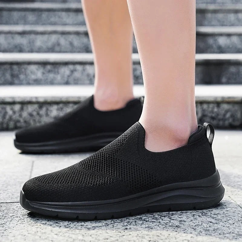Men's Knit Slip-On Walking Shoes | Lightweight Breathable Sneakers